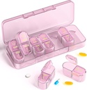 Pill Organizer, Am & Pm Pill Organizer 7 nap, Weekly Pill Case 2 alkalommal egy nap, Pill Box 7 nap, Medicine Organizer for Travel, Vitamins, Halolaj, kiegészítők