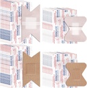 Sinmoe 100 Pieces Rugalmas Fabric Adhezive Bandages Knuckle and Fingertip Bandages Variety Pack for Wound Care Bulk Pack for First Aid Kits in 2 Sizes, 3 x 1,5 Inch, 1,8 x 2 Inch (Brown)