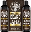 Viking forradalom Szakáll Mosó és Szakáll kondicionáló Férfiak Argan olaj és Jojoba olaj - Szakáll Softener és lágyító Szakáll Szakáll Szakáll Sampon és kondicionáló szakáll olaj (10oz, édes dohány)