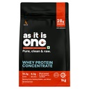AS- IT- IS Nutrition Whey Protein Koncentrátum 80% - 1kg / 35,2 Oz Cross- flow Mikrofilezett 124; Fluoreszcens 124; Tisztaság 124; Non- gmo és gluténmentes Nem tartósítószerek
