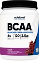 Nutricost BCAA por (Szőlő, 120 adag) - glutén mentes, nem-GMO, vegetáriánus, optimális 2: 1: 1 arány