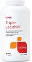 GNC Triple Lecithin 1200mg kiegészítés, Támogatja az egészséges szív, máj és idegrendszer, 240 Servings