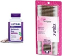 Natrol Melatonin 5mg Fast- Oldja fel 200 tabletta & Swisspers Cotton Swabs 300 gróf