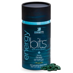EnvirongyBITS - Organic Spirulina Tablets - Plant-based Algae Superfood - for Focus, Fitness, Energy - Plant Protein - Gluten Free - Collagen, B12 vitamin, Omega 3 - Keto & Vegan - 360 Algae tabletta