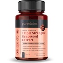 pureclinica Grape Seed kivonat 300mg x 180 tabletta - 90% oligomerikus proantocianidinek. 300% -kal erősebb, mint a normál szőlőmag.