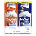 Vicks Kids DayQuil & NyQuil Cold & Cough Relief Liquid Co- Pack, Mesterséges színezékektől és cukortól mentes, több- Szinkron Köhögés, Tüsszentés, Runny Orr, Mucus és Mellkasi Congestion