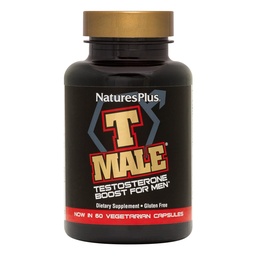 NaturesPlus T Férfi - 60 Vegetáriánus kapszula - Promotes Muscle Gain & Stamina, Mood Enhancer - Gluten Free - 30 Összes szolgáltatás