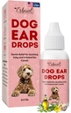 Dog Ear Cleaner – All Natural Ear Drops for Dogs Ear Infection – Eliminates Yeast Odor, Loosens Wax, Prevents Infections, Relieves Itching – Safe, Gentle, Effective Itchy Ear Relief, Made in USA