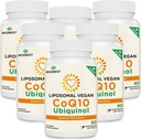 1000mg Liposzómás CoQ10 Ubikinol, 360 Vegan Softgels, magas abszorpció Ubikinol CoQ10 kiegészítés, Q10 koenzim aktív antioxidáns formája a szívműködés és az energiatermelés érdekében