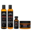 Live Bearded Complete Beard Grooming Kit - Wash, kondicionáló, vaj és olaj - Made in the USA with All- Natural Ingredients - Mens Groom Set - American Incent - Cedar, Vetiver, Bergamot