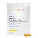 Novos Vital Táplálkozási Supplement Chews for Orgona Máj, Agy, Szemek, Szív, Gut Support - Nattokináz, Lutein, Inulin, Rutyin, Trópusi aroma (120 gróf)