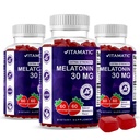 Vitamatic Sugar Free Melatonin 30 mg / gumi - 60 adag Vegetarian Gumies - Non-Habit Forming Supplement (60 adag 3))