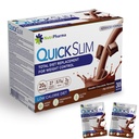 Quick Slim Meal csere Shake a fogyás, 30 Servings, 20 g fehérje, 27 Vitaminok és ásványi anyagok, Diétás fiber, alacsony szénhidrát, glutén mentes (dupla csokoládé, 30 tasak)