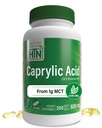 Gesundheit Thru Nutrition Caprylic Acid 600mg 200 Softgels | C8 Octanoic Acid von Pure 1g MCT Oil | Non-GMO & Soy Free | Unterstützt gesunde Verdauungs- und Darmgesundheit | Keto Friendly