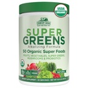 Country Farms Organic Super Greens Natural Flavor, 50 Bio Super Foods, verpackt mit Fiber, USDA Organic Drink Mix, Früchte, Gemüse, Pilze & Probiotics, unterstützt Energie, 6g Fiber