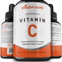 Liposzómás C-vitamin 2000mg folyadék felnőttek számára, magas abszorpciós VIT C, maximalizálja C-vitamin, Immunrendszer és antioxidáns támogatás, 60ML (1 üveg)