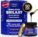Tiszta Himalájai Shilajit Organic Resin kiegészítés, Shilajit férfiak és nők fekete magolaj & Ashwagandha, Energy, Immunity, 78% Fulvic Acid, 87 + Trace Ásványok, 400 mg