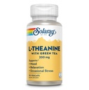 SOLARAY L-Theanine 200mg mit grünem Tee - Gesunde Stimmung, Entspannung und okzifische Stressunterstützung - Lab Verified, Vegan, Glutenfrei - 90 Servierungen, 90 VegCaps