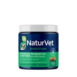 NaturVet Advanced probiotics & Enzimes, PB6 Dog Soft Chews, hogy segítsen érzékeny gyomor és emésztési problémák, Hickory füstölt szalonna ízesített állat kiegészítés kutyák több mint 6 hét, 120 gróf Jar