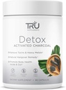 TRU kiegészítők Detoxy Cleanse kapszula Aktivált kőszén, teljes test tisztítása a Bloating Relief & Clear Skin, Vegan- Barátságos Natural Detox támogatás, 60 Servings