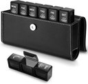 BUG HULL 3x naponta Pill Organizer PU Case - Weekly Travel Medicine Box 3 alkalommal egy nap