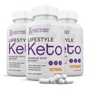 (3 csomag) Lifestyle Keto Pills 1275MG New & Javított Formula Apple Cider Ecet Extra Virgin Olive Oil Powder Green Tea Level 180 kapszula