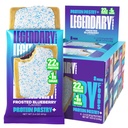 Legendás élelmiszerek 22g Protein Pastry + Frosted Blueberry, Low Carb Meal Pacification Bar - Low Glycemic, Gluten Free Protien Snack - Healty Keto Snack Box 8 Zero Sugar Energy Bars - Diabetic Friendly