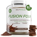 Fusion Four Vegan Protein Powder - 21g Plant- Based Protein Powder - Gluten Free, Dairy Free and Soy- Free, Pea Protein BCAA - csokoládéízesítésű - 5 £