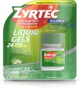 Zyrtec 24 órás beltéri és szabadtéri allergia folyadék gél, antihisztamin kapszula Cetirizin hidroklorid all- napi allergia kezelésre, 12 ct (2-es csomag)
