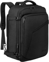 MATEIN Carry on Backpack, Extra nagy utazási backpack Explandable Airplane Approved Weekender Bag for Women and Women, Water Resultant Lightweight Daypack for Flight 40L, Black