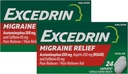 Excedrin Migrén fájdalom Reliever Caplet 24 ea (2-es csomag)