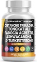 Clean Nutra Cistanche Taggosa Fadogia Agrestis Tongkat Ali Turkesterone Pills Ashwagandha kapszula kiegészítés férfiaknak - 60 gróf