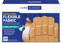 Care Science Fabric Additive Bandages, 200 ct Tömeges válogatott Size 124; Rugalmas + lélegeztethető védelem elsősegély és sebápolás