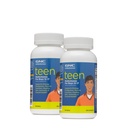 GNC Milestones Teen Multivitamin a fiúknak 12- 17, Twin Pack, 120 Caplet palackonként, támogatja az energiatermelést és az izomfunkciót