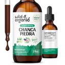 Wild & Organic Chanca Piedra Liquid Extract Drops - Steinbrecher für Nierensteine & Gallenblase Unterstützung - Kräuter-Tinktur für Urinary Tract Well-Being - Vegan, Zucker & Alkoholfrei - 2 fl oz