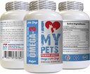 Szeretem a PETS LLC kutya fehérje kiegészítés - Omega 3 Halolaj kutyák - Advanced Premium Quality - epa kutyák - 180 Softgels (1 üveg)