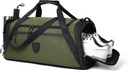 Gym Duffle zsákok a férfiak és nők, nagy Duffle táska a férfiak utazási, hétvégi Outnight Bag Cipő kompozit és nedves zseb, víz ellenálló sport Duffle táska tornazsák A -TD- 003- zöld