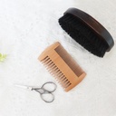 Beard Grooming Kit, Beard Care Set, Men 's Grooming Kit, Beard Triming Kit, Natural Boar Bristle Brush and Pear Wood Comb Set for men - Dual Action Grooming for Beards and Muschache