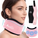 Atsuwell Soft Neck Brace Cervical Collar, Állítható Nyak Support Brace eltávolítható gél csomag, újrahasználható jégtakaró a helyes testtartás, alvás, rózsaszín