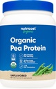 Nutricost Organic Pea Protein Powder (1 LB) Ízesítetlen - Certified USDA Organic, Protein növényi, Vegetáriánus Friendly, Gluten Free, Non-GMO