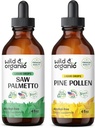 Wild & Organic Saw Palmetto Tinktúra 4 fl oz & Pine Pollen Tinktúra 4 fl oz