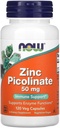 NOW Foods Cink Picolinát 50mg, 120 kapszula (2 db-os csomag)