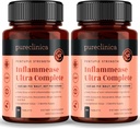 pureclinica Inflammease Ultra Complete (Resveratrol, Ginger, ALA, Spirulina, Curcumin- 5 kiegészítők egyben) 1305mg x 180 tabletta - 2 üveg 90 tabletta - 6 hónap ellátás!