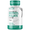 Nutri 5- MTHF L Metilfolát 1MG - 4 hónapos ellátás, 120 Vegán tabletta - Metilált folsav kiegészítés - Kognitív funkció, Szív-egészség, Prenatális támogatás - Harmadik fél tesztelt - NSF Certified Facility