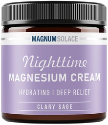 Magnézium-testápoló - Éjszakai Magnézium-krém - Alkalmazás lábakra, karokra vagy mellkasra - Topical Magnézium-klorid - USA Made and safe for Kids (Clary Sage)