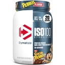 Dymatize x Cocoa Peables ISO100 Tejsavó fehérje por izolátum, 25 g fehérje, 20 Servings, 5.5g BCAA, 120 Cal., glutén mentes, 1g Fat, 1g Sugar, 2g Carb