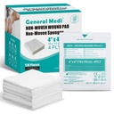 Általános Medi Sterile Gaze Spongyák, 4 "x 4" Nem szőtt sebtapaszok - Egyénileg csomagolt magas abszorbens szivacsok párnák Cushioning Minor Weunds, Cuts & Burns sebápolás (60 csomag, 120 darab összesen)