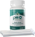 pH- D Feminine Health - Boric Acid Starter Bundle - pH- D Boric Acid Vaginal Suppostaries 12 Count and 3 Vaginal Supposary Applicators