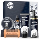Szakállas növekedési készlet - Mobiutie Men 's Beard Care Kit természetes összetevőkkel, beleértve a Beard Wash, Beard Oil, Beard kondicionáló, Beard Balm és Beard Comb, Ajándék a barát férj atyák
