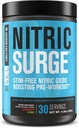 Jacked Factory Nitric Surge Stim Free Pre Workout Powder - Caffeine- Free Nitric Oxide Supplement w / Con- Cret Creatine, L Citrulline, & GlycerSize Glycerol - Cherry Kiwi, 30 Servings